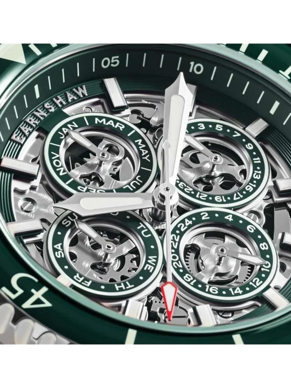 NWT Thomas Earnshaw Duncan Automatic Green Dial Men's Watch